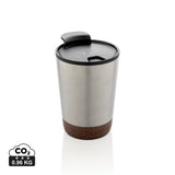 GRS gerecycled PP en roestvrijstalen kurk koffiebeker