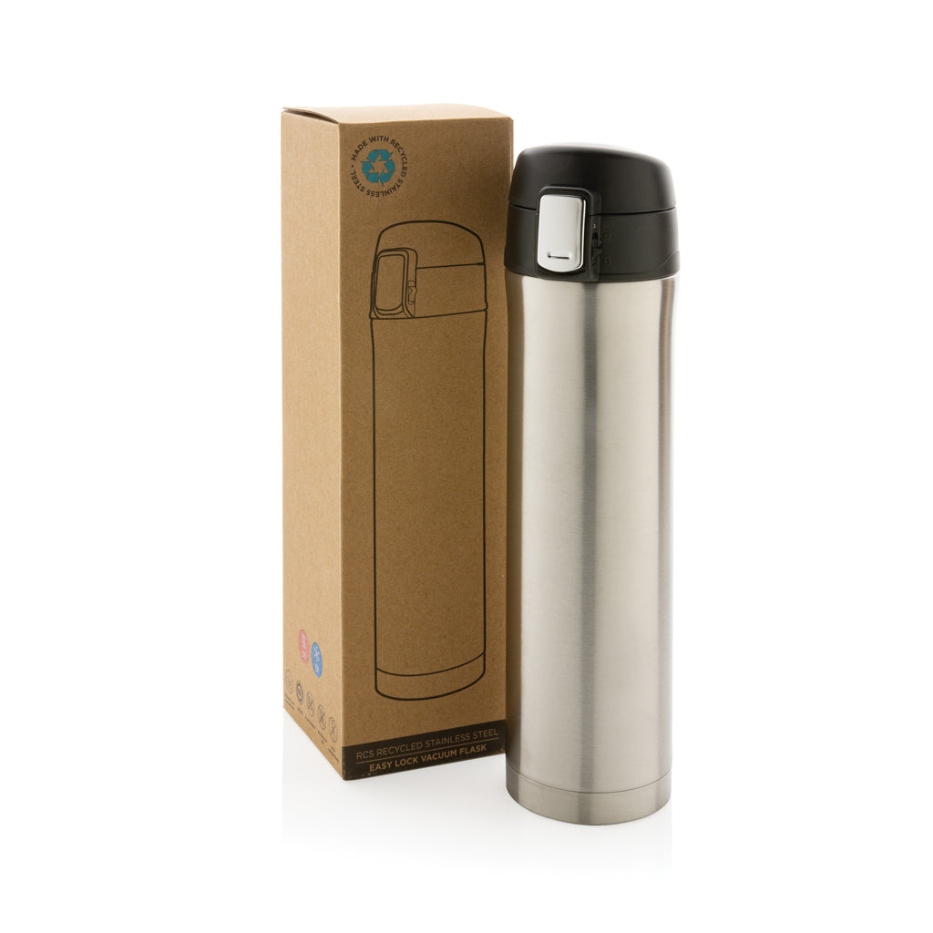 RCS gerecycled roestvrijstalen easy lock thermosfles