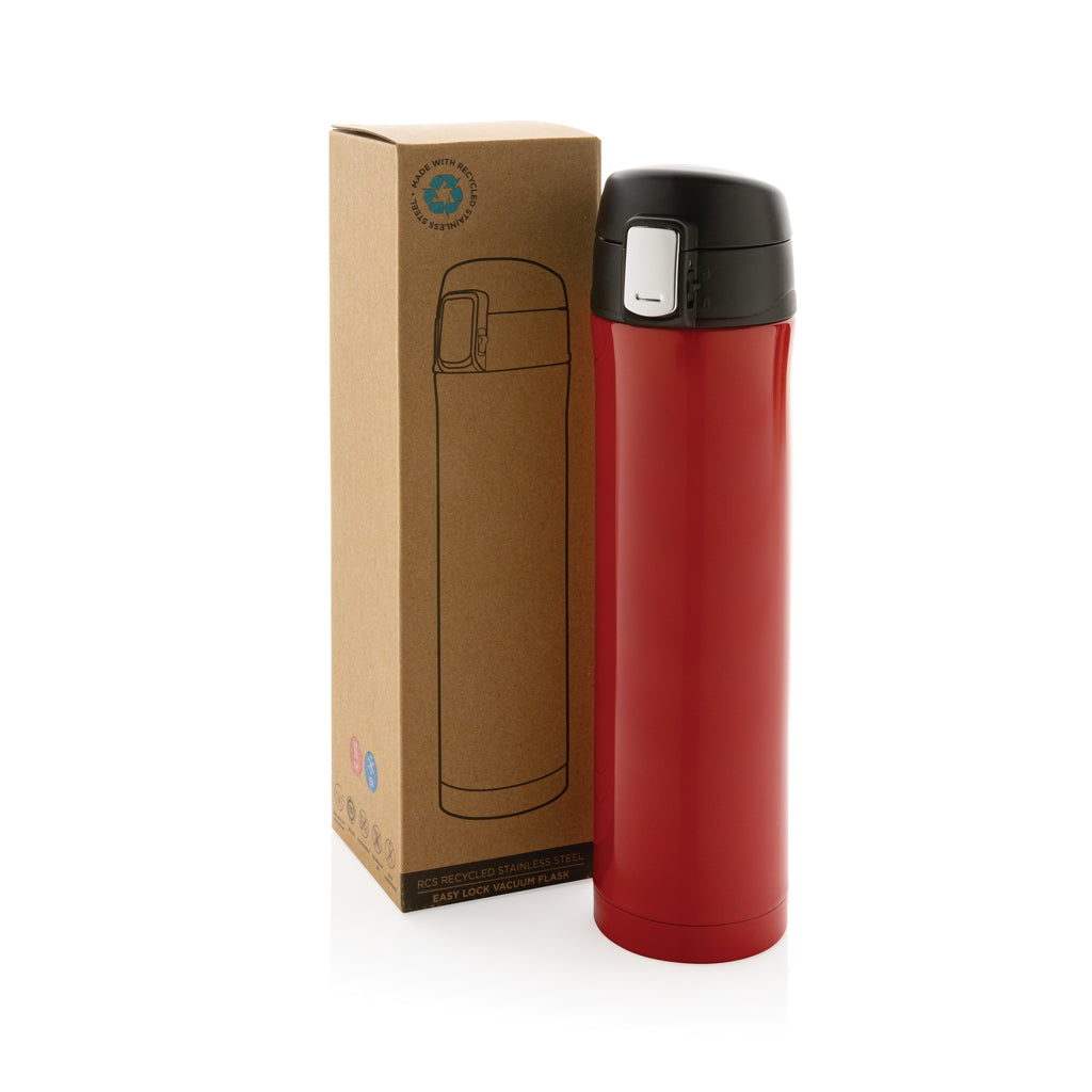 RCS gerecycled roestvrijstalen easy lock thermosfles