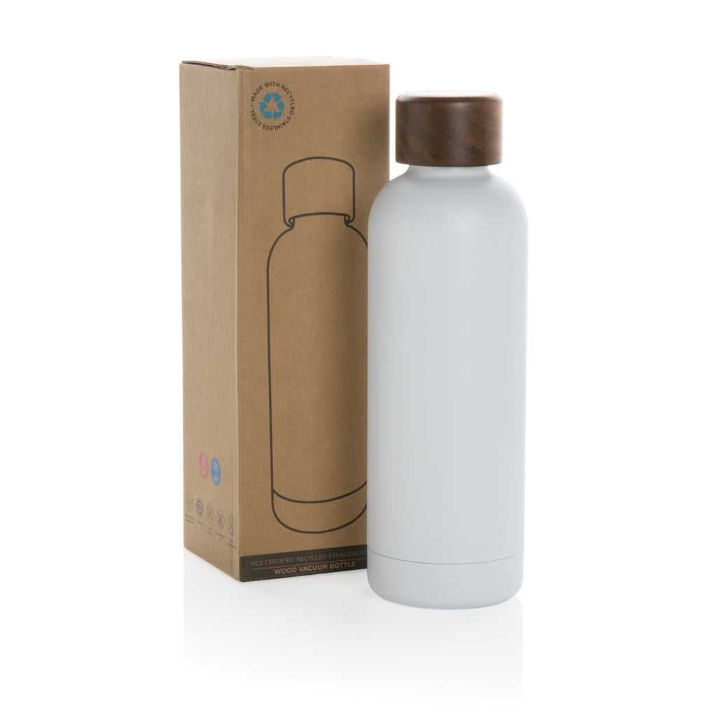 Wood RCS-gecertificeerde gerecycled rvs vacuümfles
