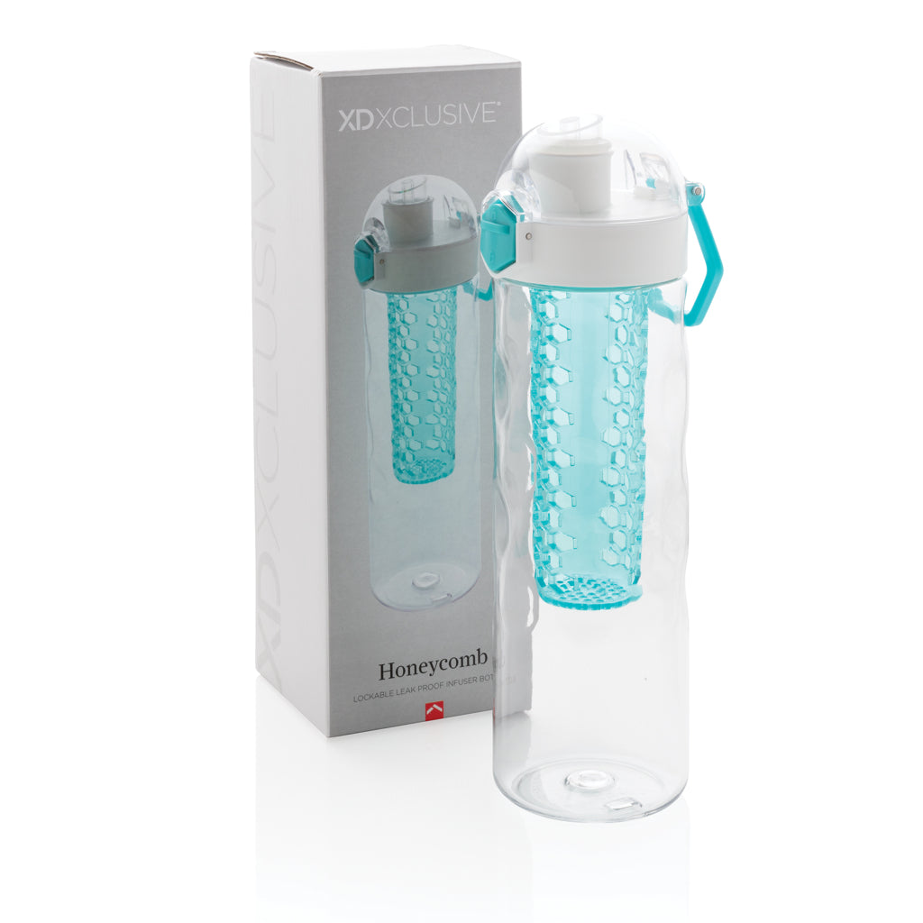 Honeycomb afsluitbare lekvrije waterfles met infuser