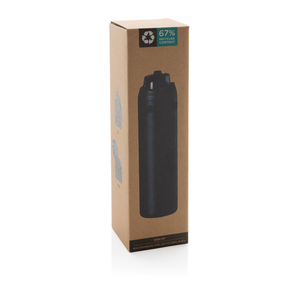 Omni Sip RCS Recycled RVS waterfles 720ML