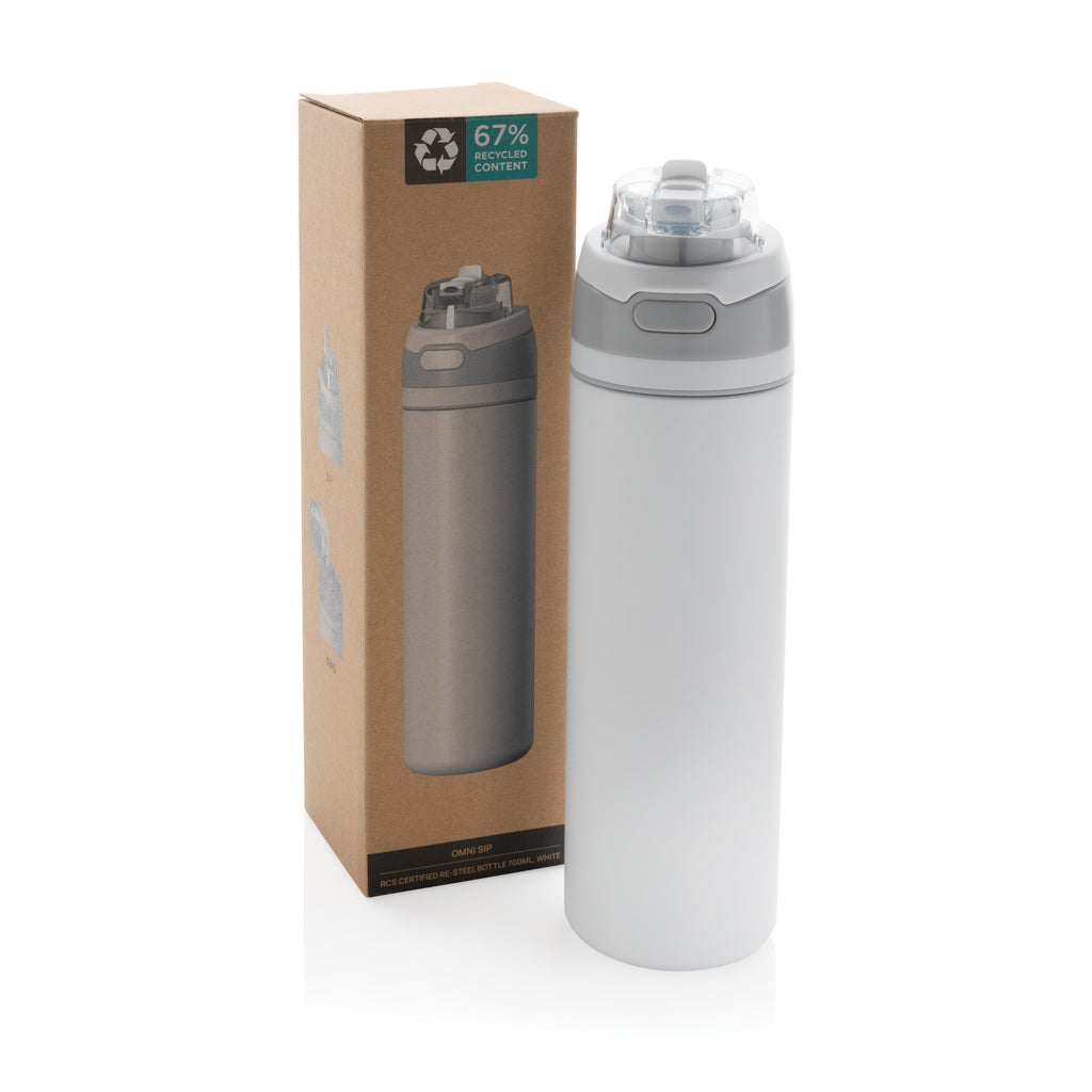 Omni Sip RCS Recycled RVS waterfles 720ML