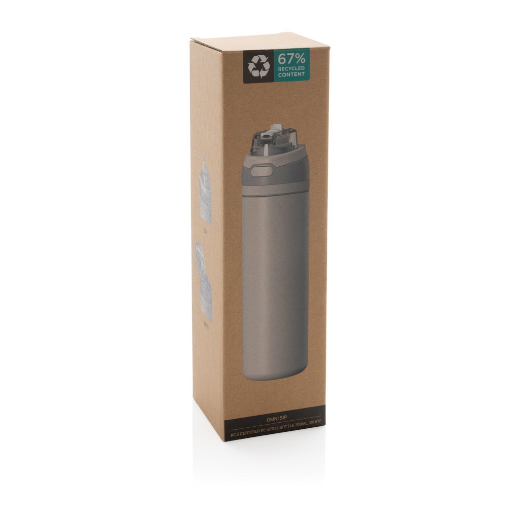 Omni Sip RCS Recycled RVS waterfles 720ML