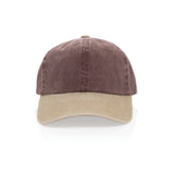 BEAU AWARE™ Washed 6 panel 270gsm cotton twill two tone cap