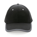 Impact AWARE™ 6 panel 280gr recycled katoen cap met bies