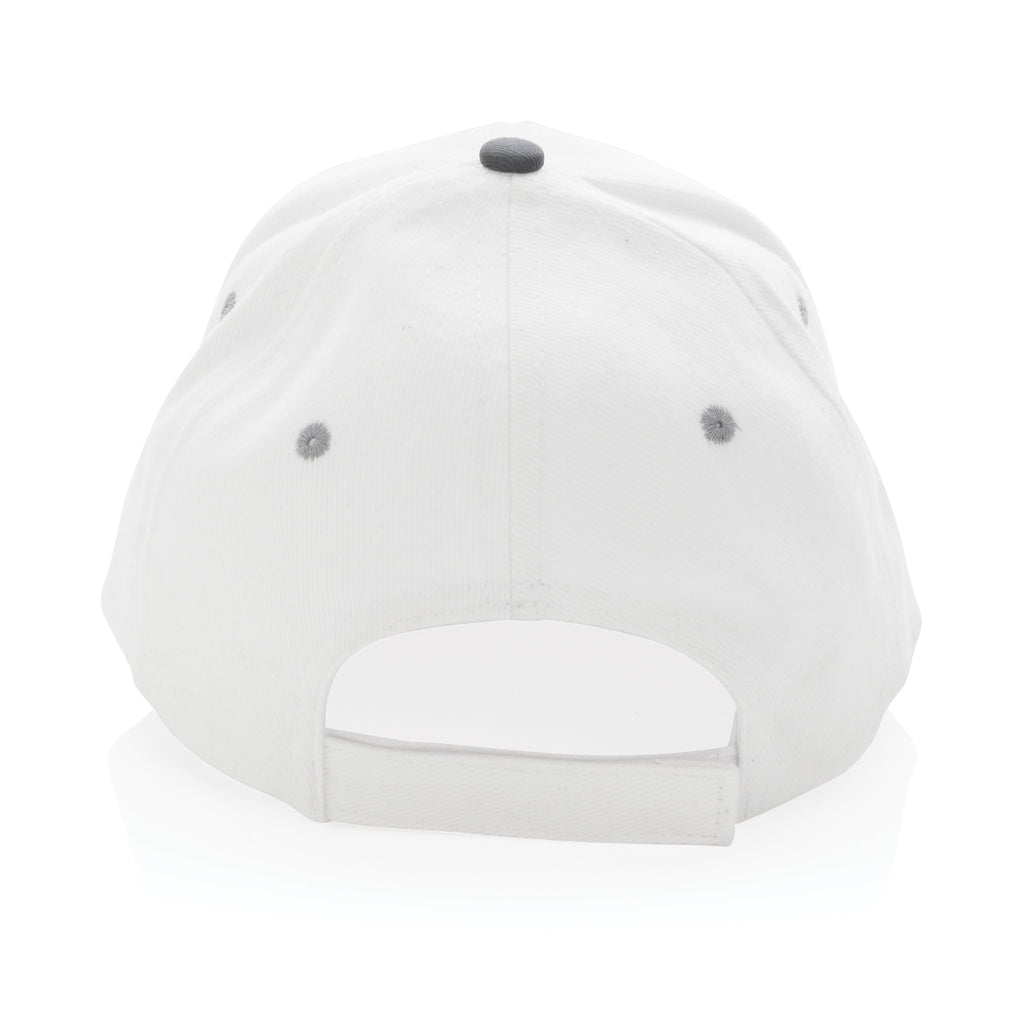 Impact AWARE™ 6 panel 280gr recycled katoen cap met bies