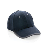 Impact AWARE™ 6 panel 280gr recycled katoen cap met bies