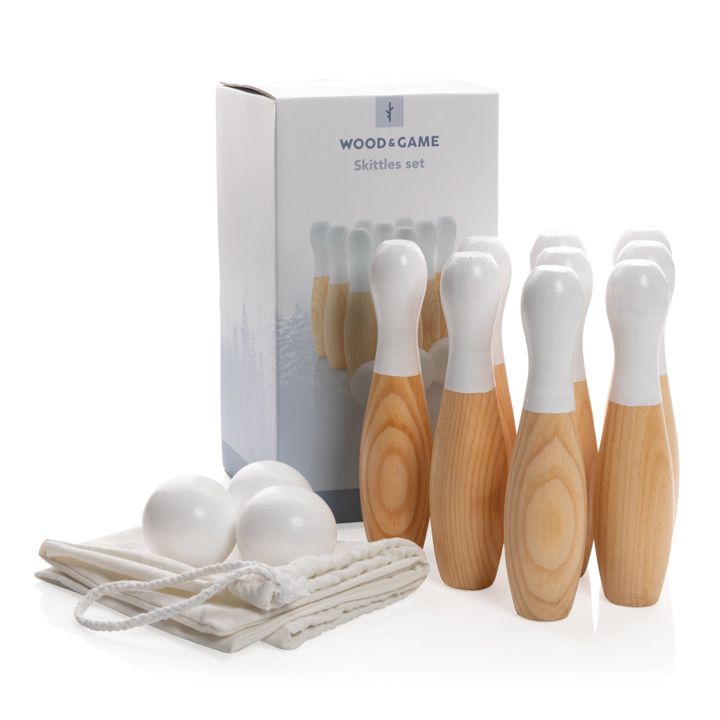 Houten skittles set