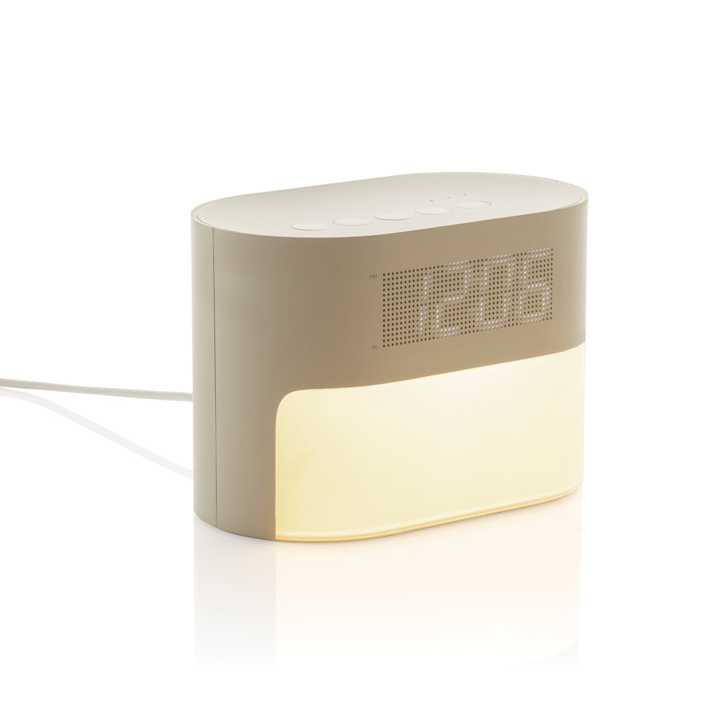 LumaRise RCS gerecycled plastic wekker met witte ruis