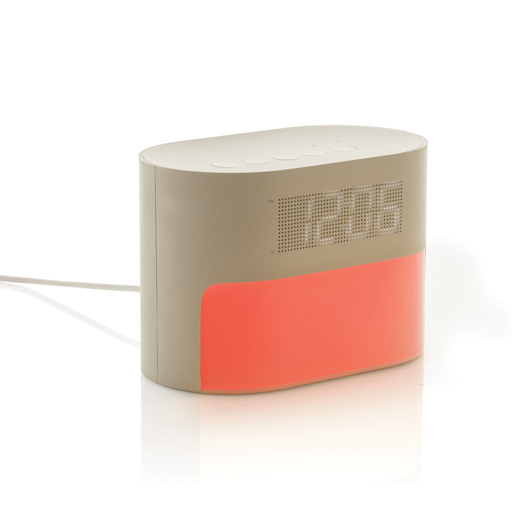 LumaRise RCS gerecycled plastic wekker met witte ruis