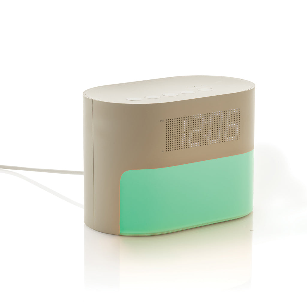 LumaRise RCS gerecycled plastic wekker met witte ruis