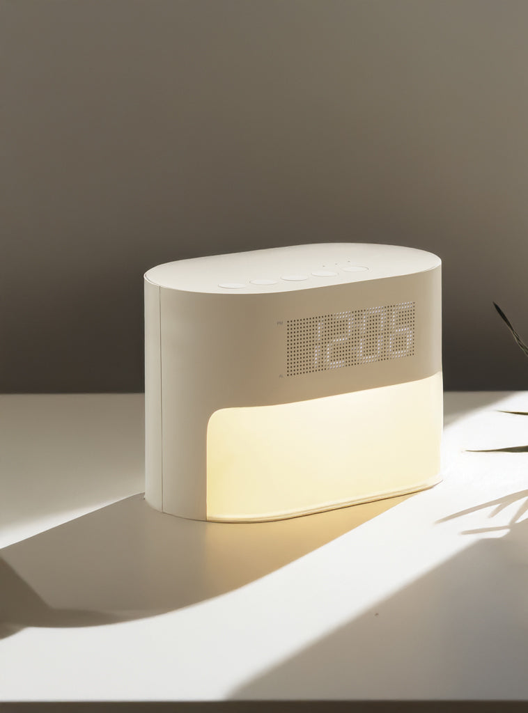 LumaRise RCS gerecycled plastic wekker met witte ruis
