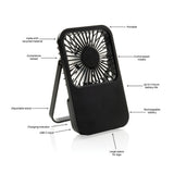 Aervina RCS rplastic herlaadbare bureauventilator