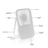 Aervina RCS rplastic herlaadbare bureauventilator