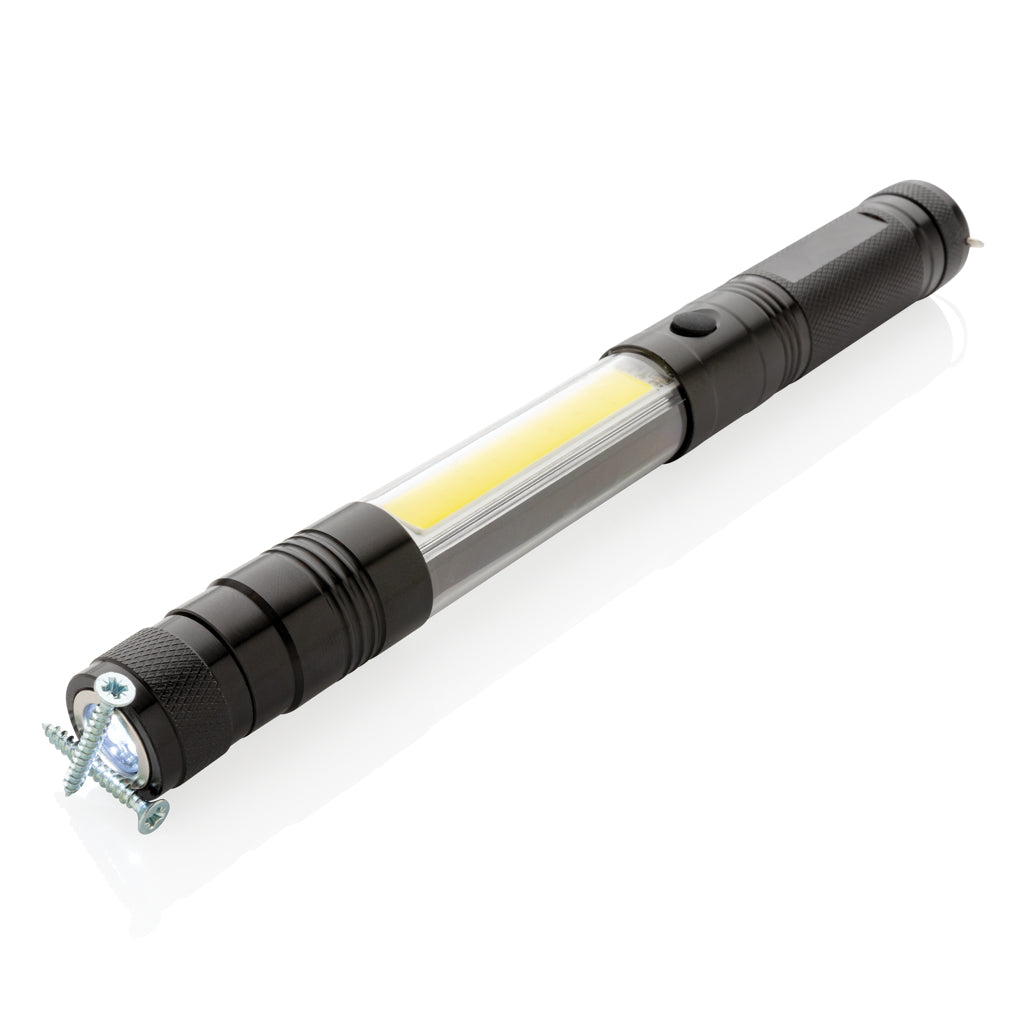 Uitschuifbare zaklamp met COB