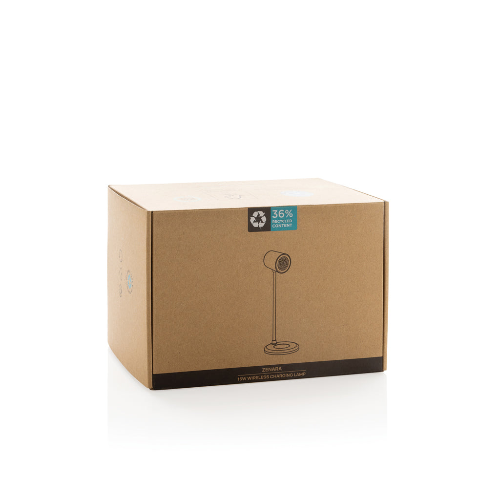 Zenara RCS 15W draadloze bureaulamp van gerecycled plastic