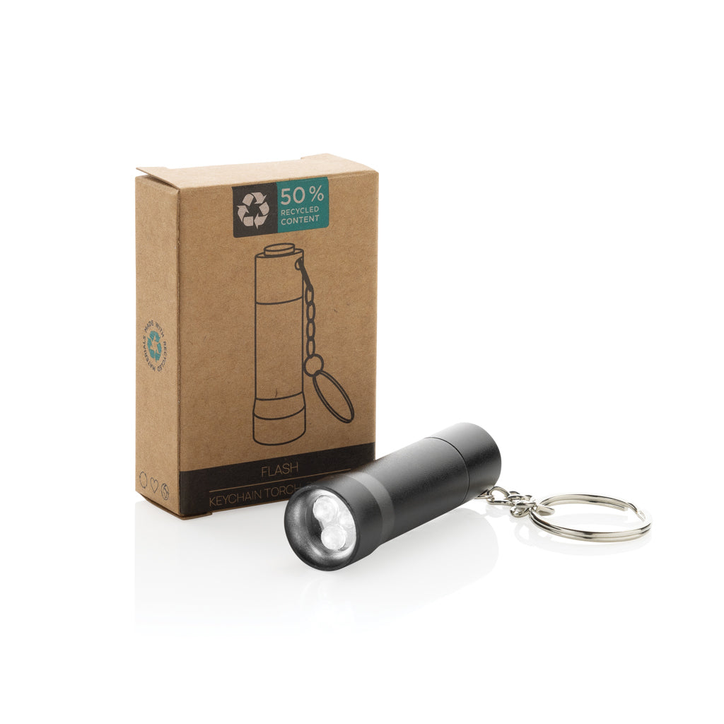 Flash RCS gerecycled aluminium sleutelhanger zaklamp