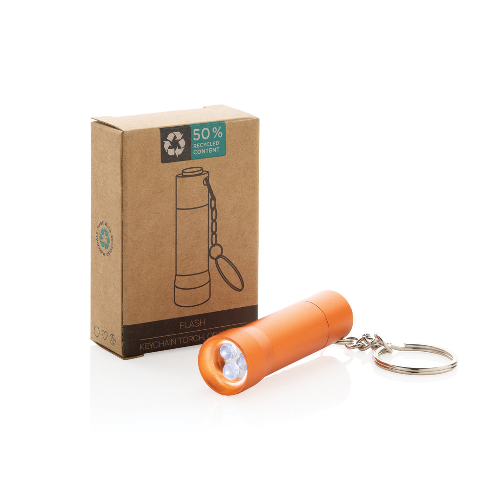 Flash RCS gerecycled aluminium sleutelhanger zaklamp