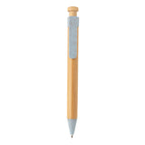 Bamboe pen met tarwestro clip