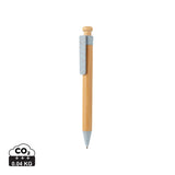 Bamboe pen met tarwestro clip