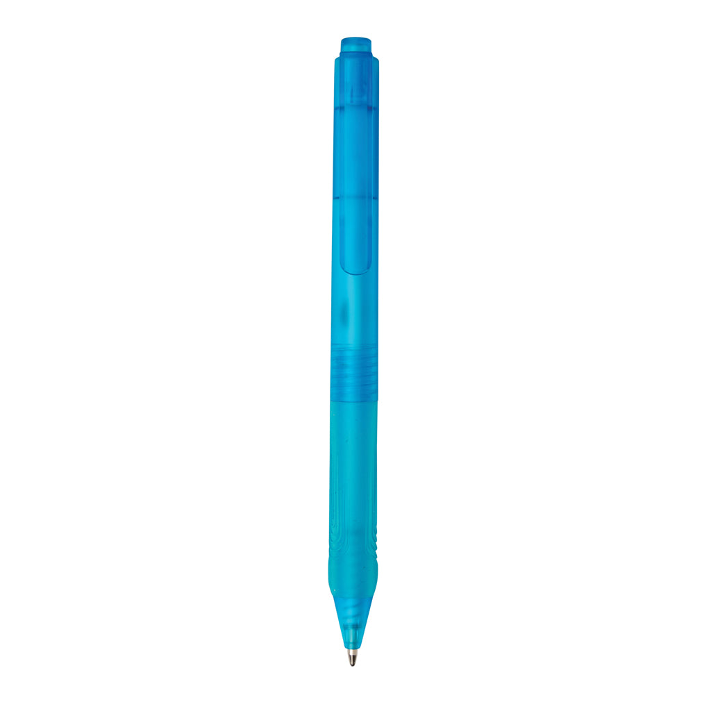 X9 frosted pen met siliconen grip