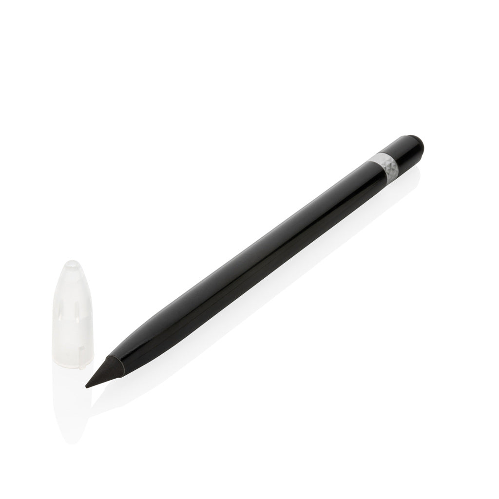 Aluminium inktloze pen met gum
