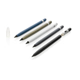 Aluminium inktloze pen met gum