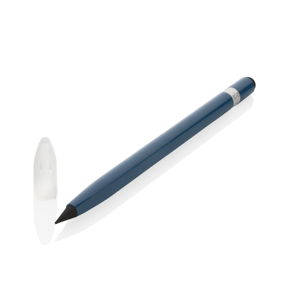 Aluminium inktloze pen met gum