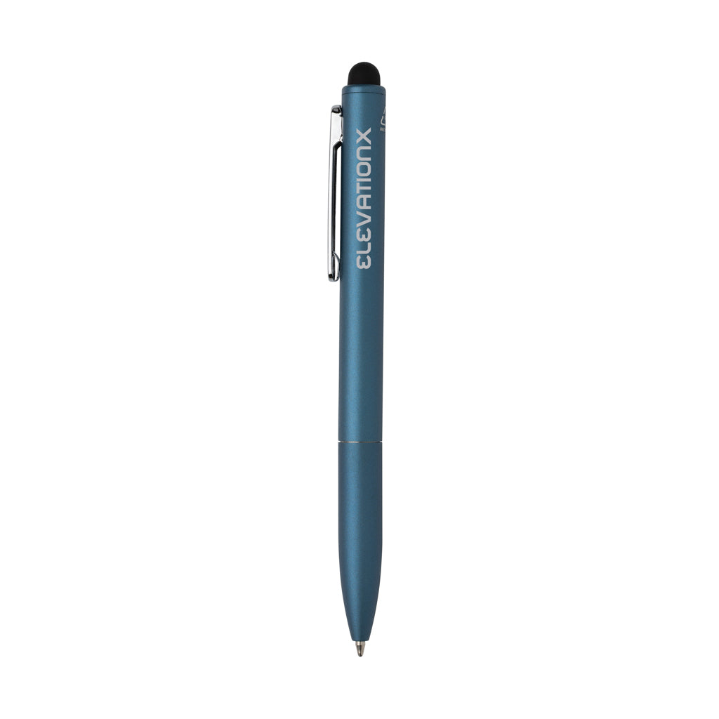 Kymi RCS-gecertificeerde gerecycled aluminium pen met stylus
