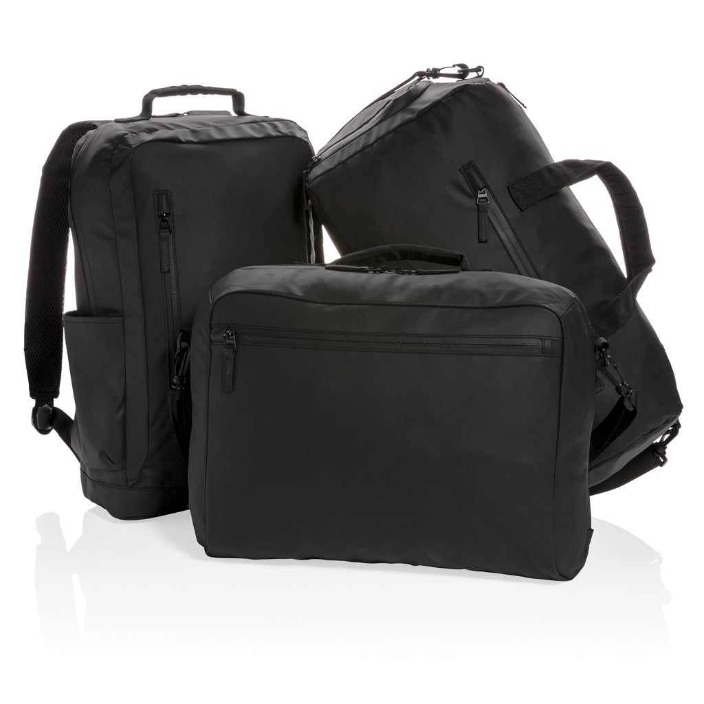 Fashion black PVC vrije 15.6" laptop rugtas