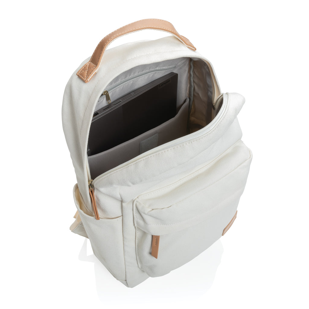Impact AWARE™ 16 oz. recycled canvas laptop rugzak