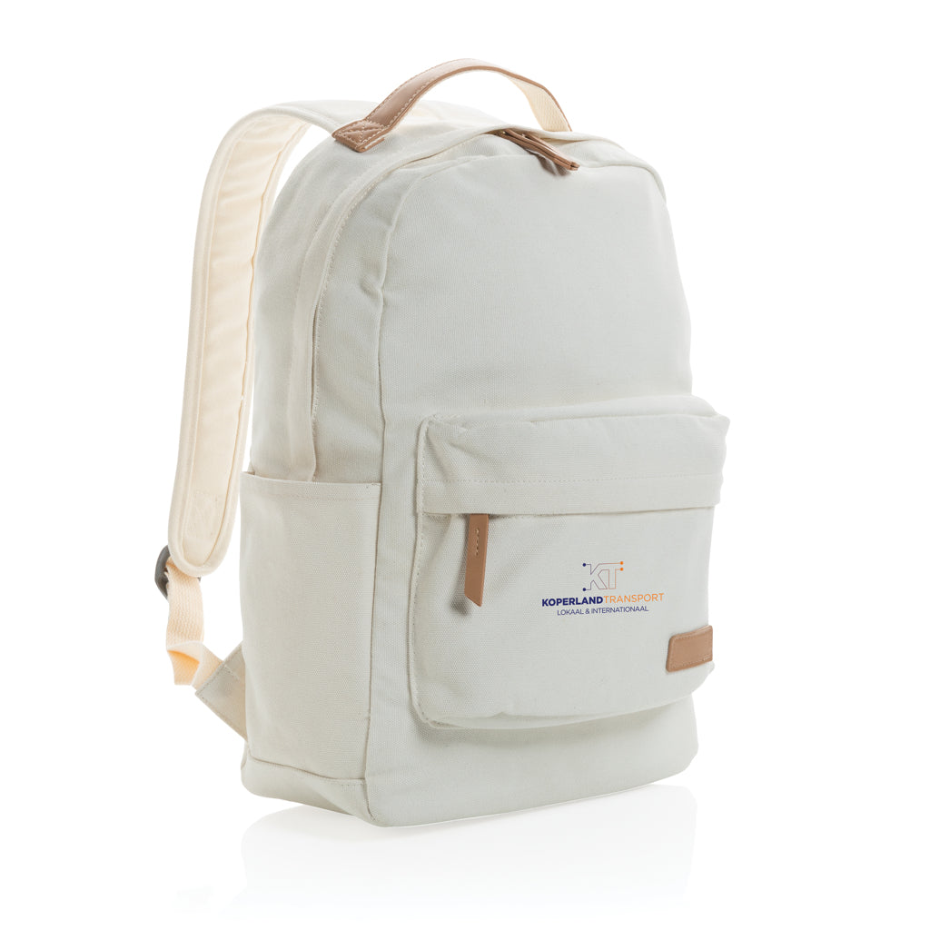 Impact AWARE™ 16 oz. recycled canvas laptop rugzak