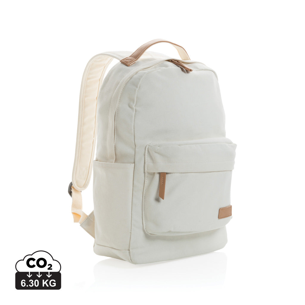 Impact AWARE™ 16 oz. recycled canvas laptop rugzak
