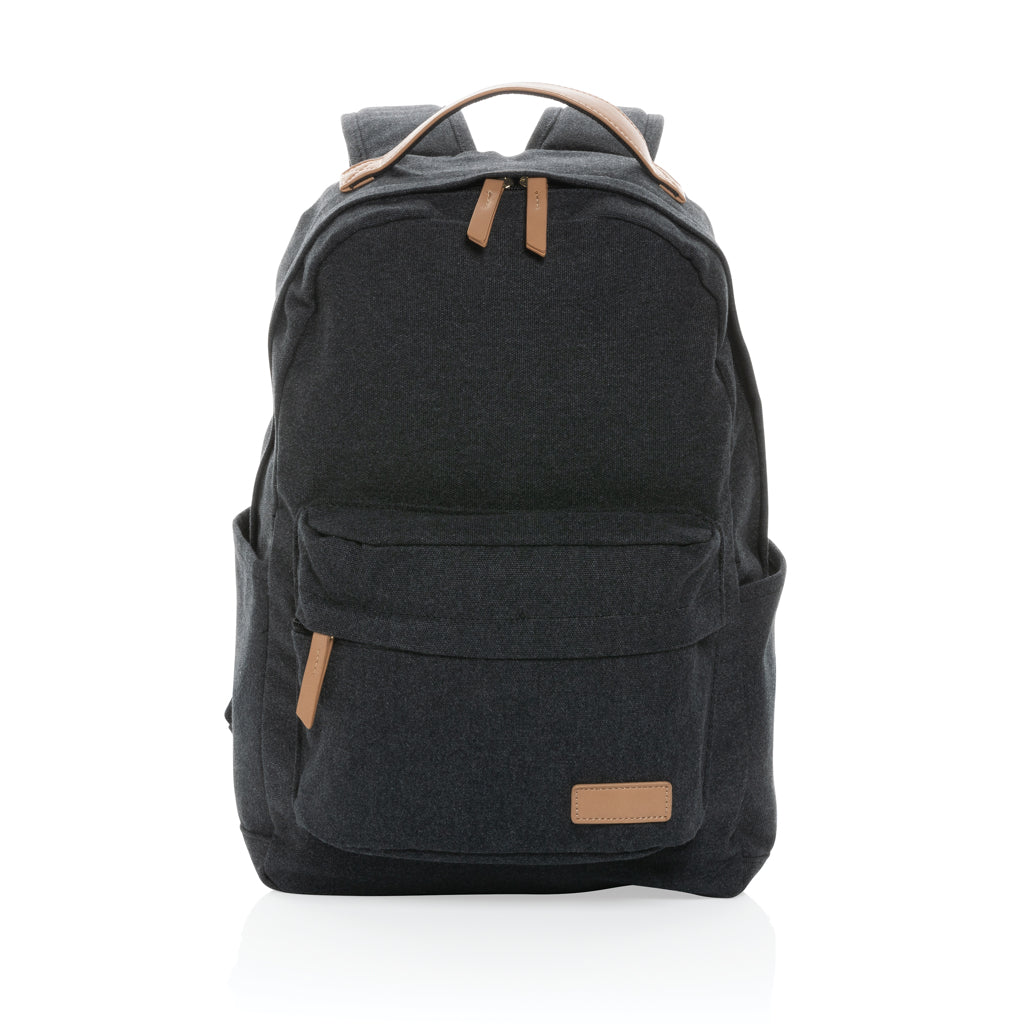 Impact AWARE™ 16 oz. recycled canvas laptop rugzak