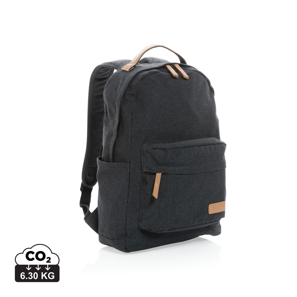 Impact AWARE™ 16 oz. recycled canvas laptop rugzak