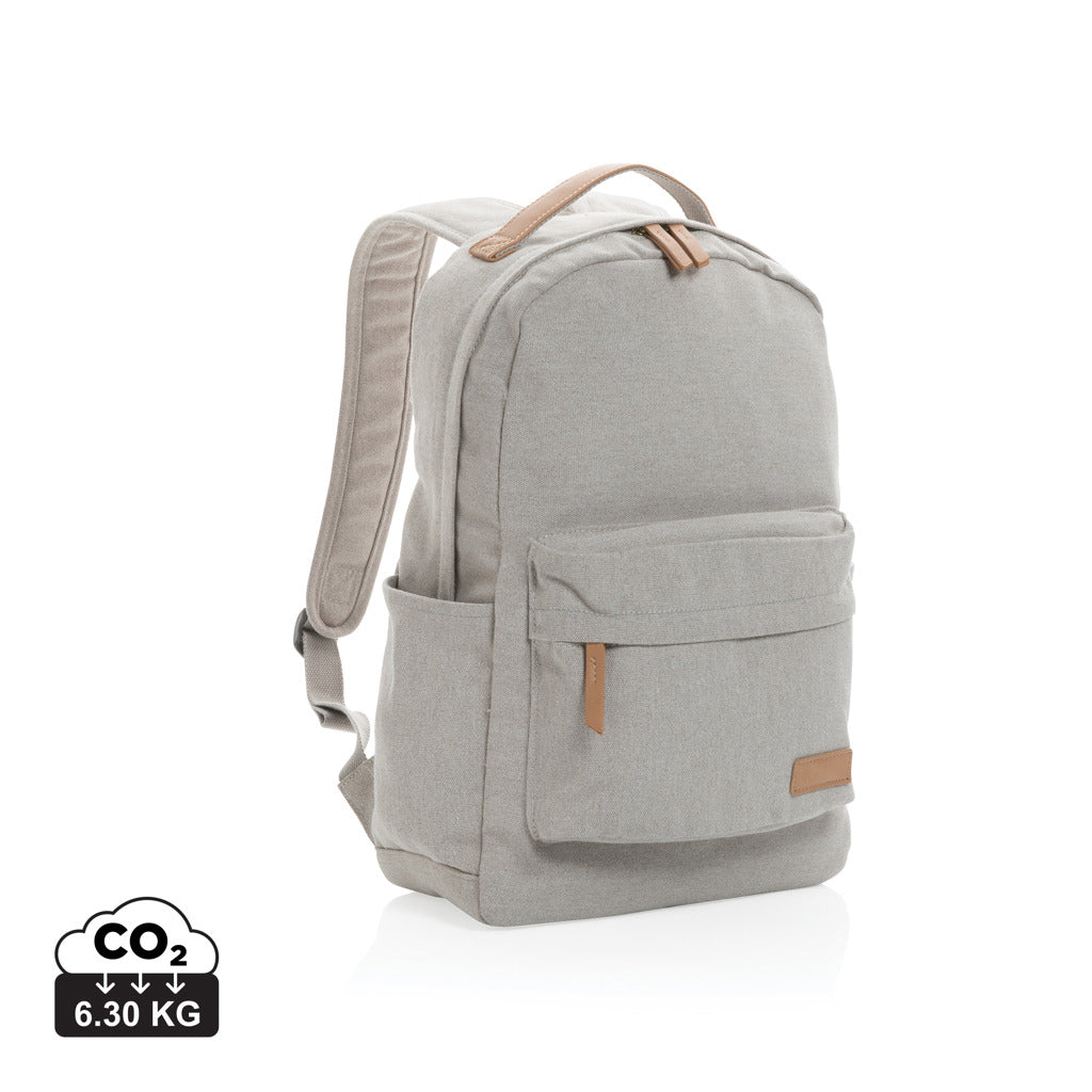 Impact AWARE™ 16 oz. recycled canvas laptop rugzak