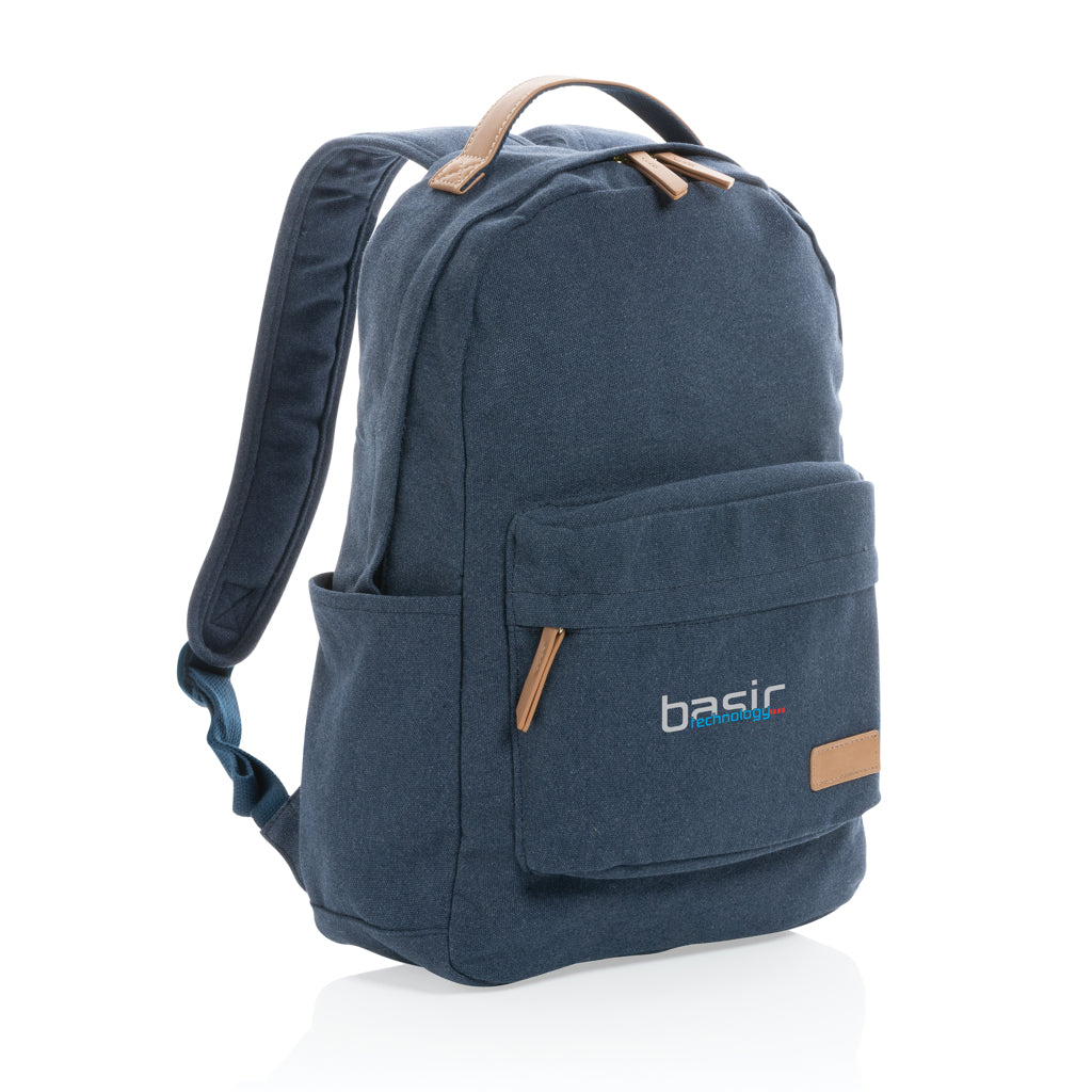 Impact AWARE™ 16 oz. recycled canvas laptop rugzak