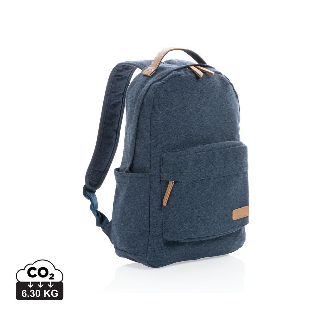 Impact AWARE™ 16 oz. recycled canvas laptop rugzak
