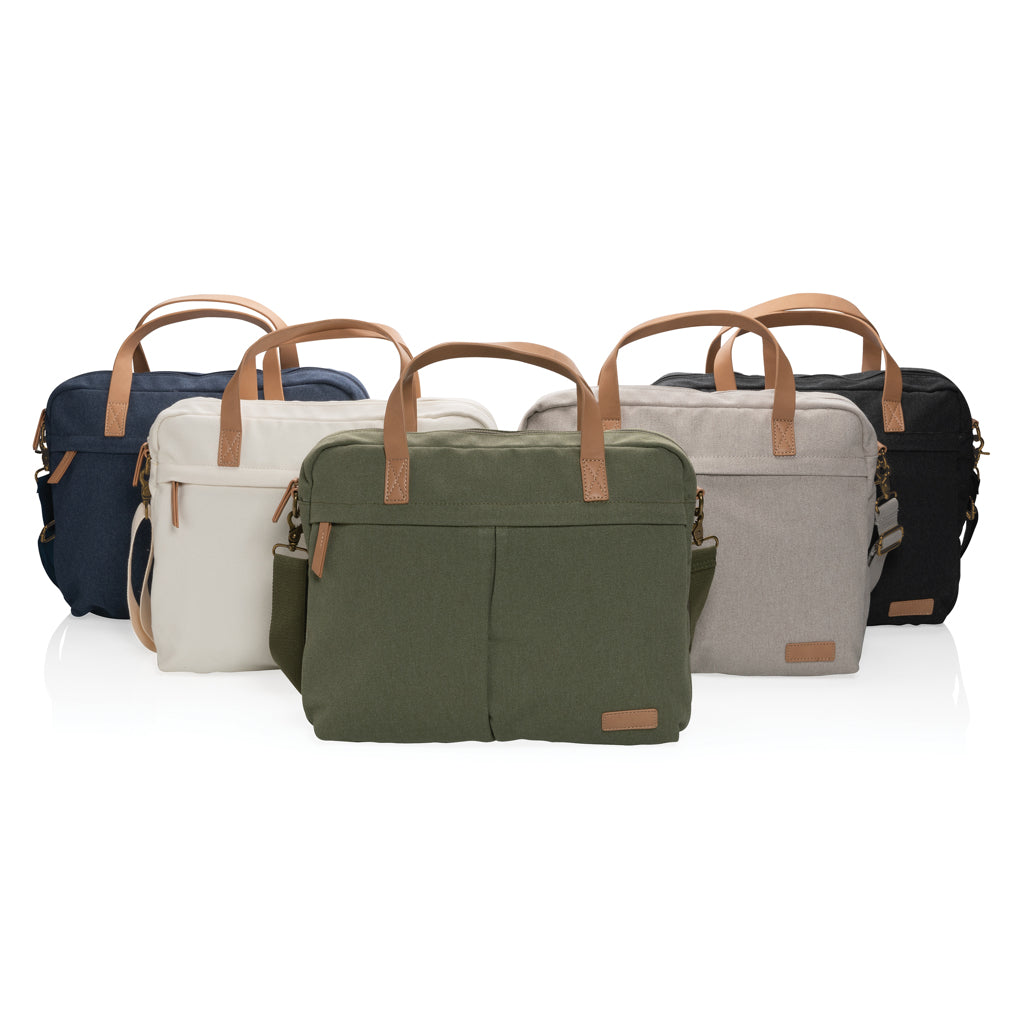 Impact AWARE™ 16 oz. recycled canvas laptoptas