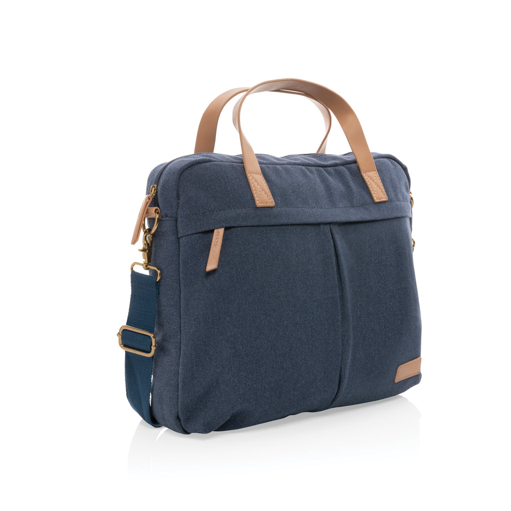 Impact AWARE™ 16 oz. recycled canvas laptoptas