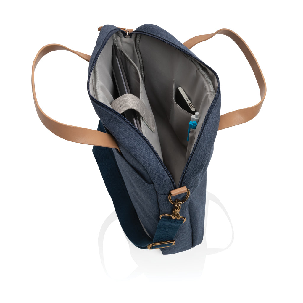 Impact AWARE™ 16 oz. recycled canvas laptoptas