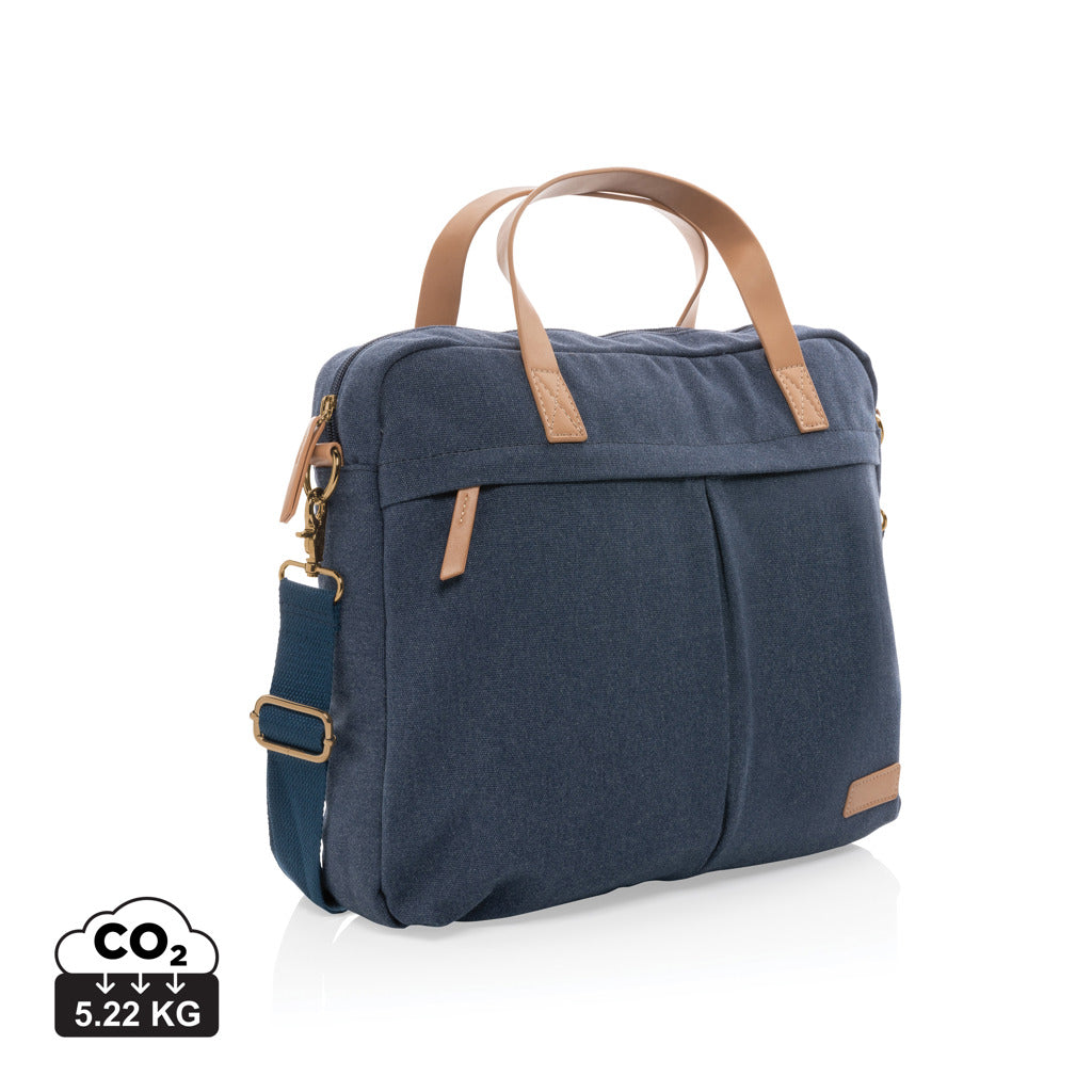 Impact AWARE™ 16 oz. recycled canvas laptoptas