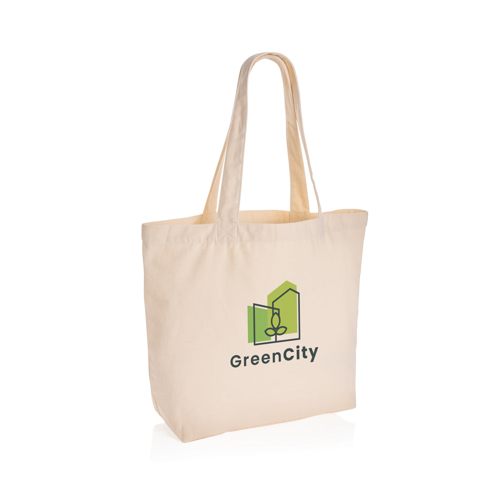 Impact Aware™ re-canvas shopper met vakje 240gsm ongeverfd