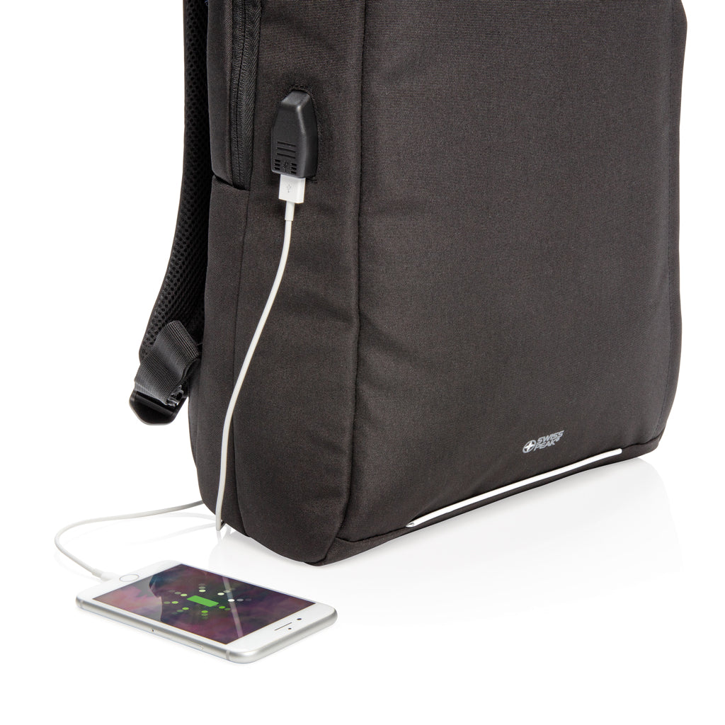 Swiss Peak AWARE™ RFID and USB A laptop rugzak