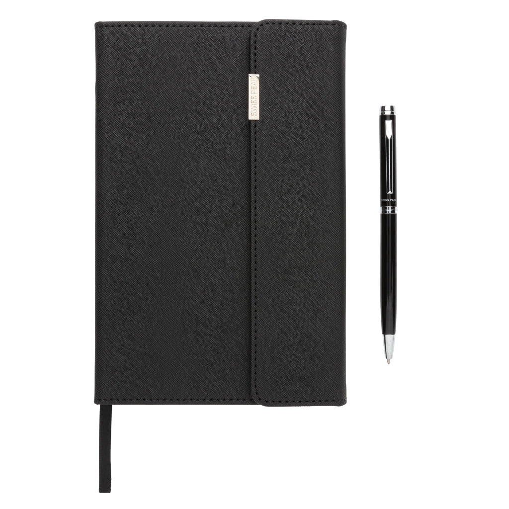 Swiss Peak deluxe A5 notitieboek en pen set