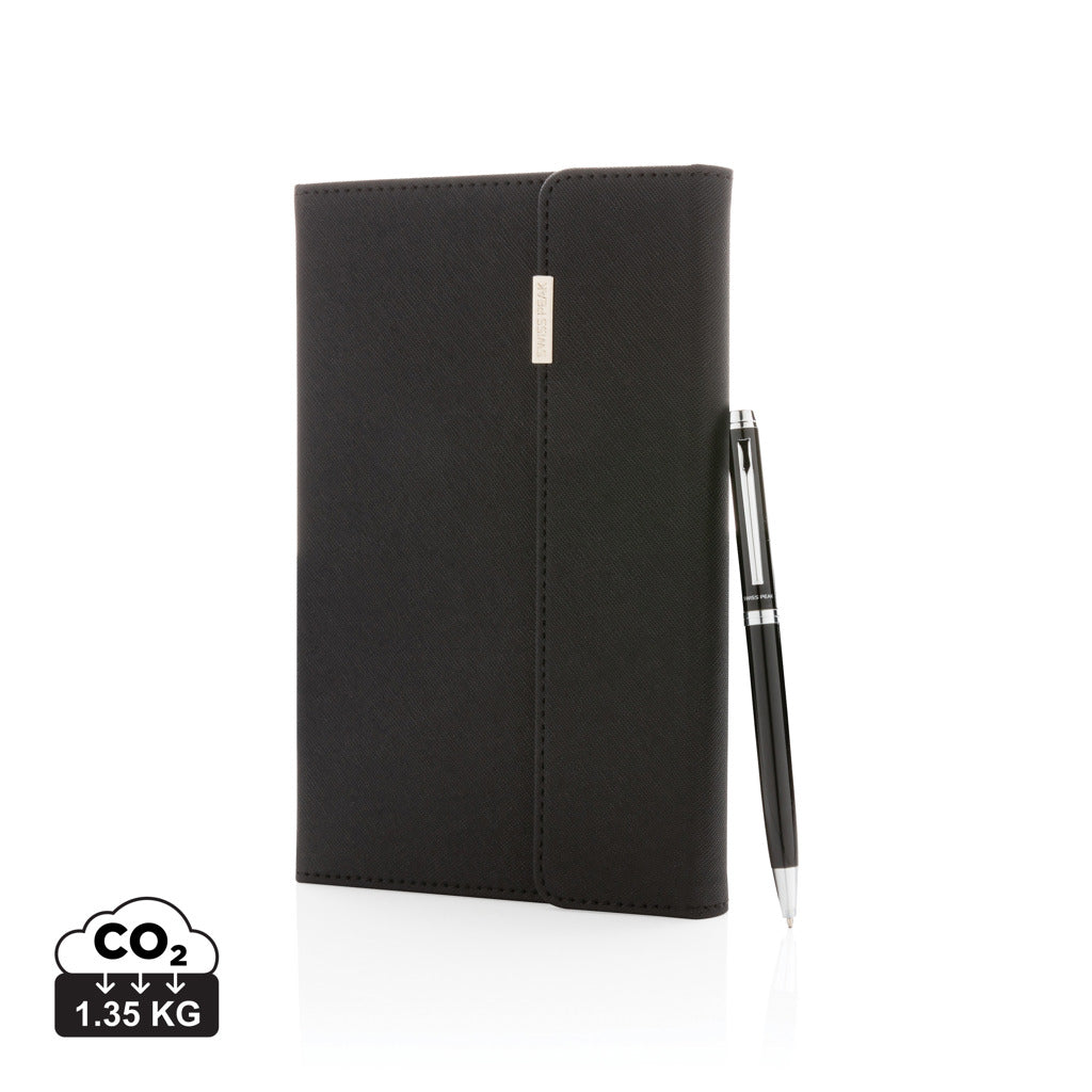 Swiss Peak deluxe A5 notitieboek en pen set