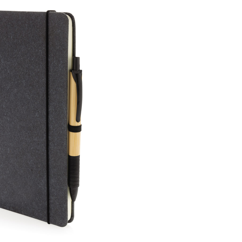 GRS Gerecycled lederen hardcover notitieboek A5