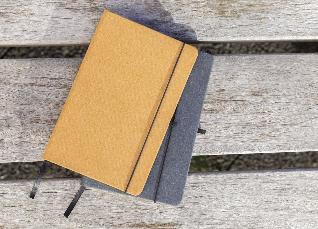 GRS Gerecycled lederen hardcover notitieboek A5
