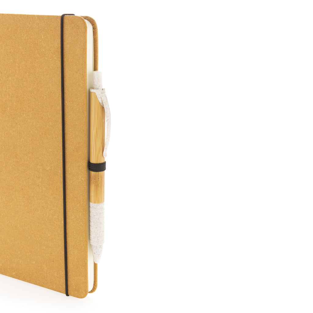 GRS Gerecycled lederen hardcover notitieboek A5